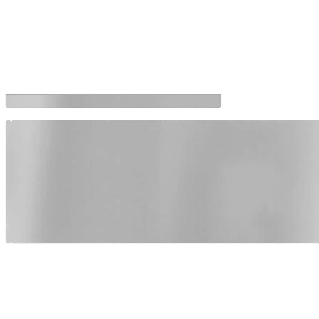 Rasenrand 4 pcs Silber 450 x 20 cm Verzinkter Stahl