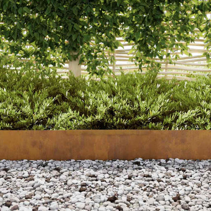Rasenrand Rostig 450 x 20 cm Wetterfeststahl