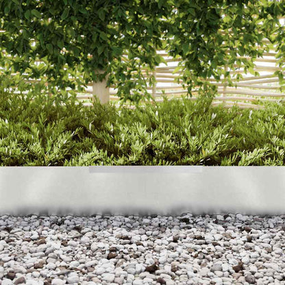 Rasenrand Silber 450 x 25 cm Edelstahl