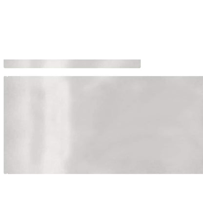 Rasenrand 4 pcs Silber 450 x 25 cm Edelstahl