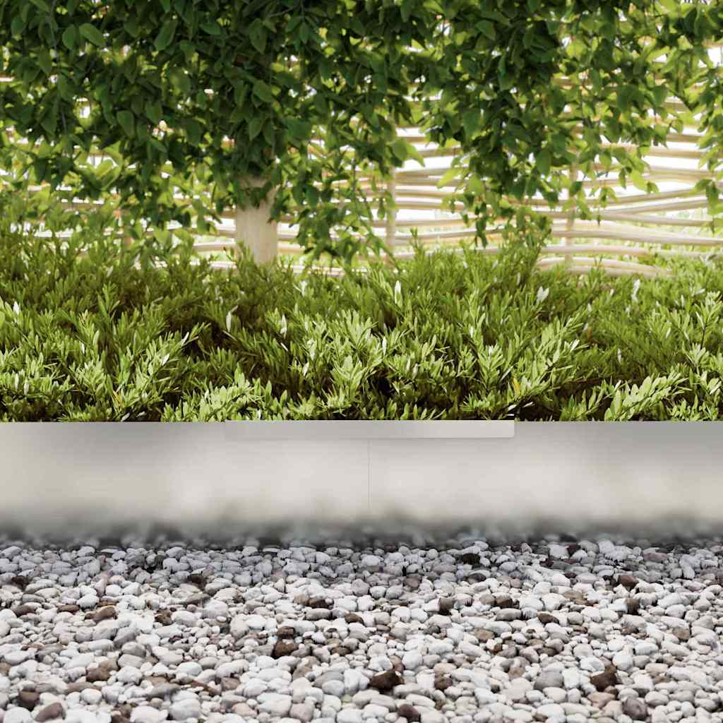 Rasenrand Silber 450 x 25 cm Verzinkter Stahl
