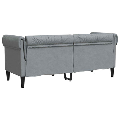 Chesterfield-Sofa Hellgrau 182,5 x 74,5 x 74,5 cm Stoff