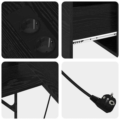 Schreibtisch Schwarze Eiche 182 x 101 x 87,5 cm Holzwerkstoff