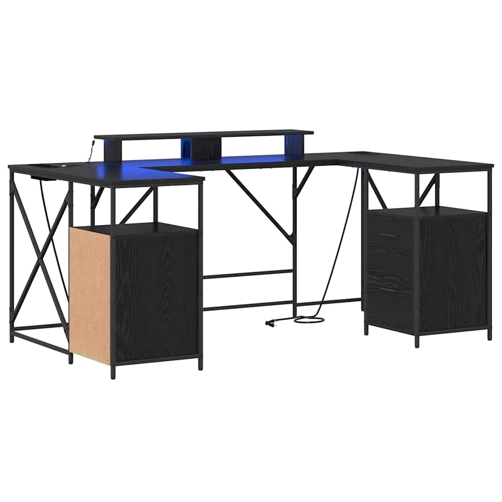 Schreibtisch Schwarze Eiche 182 x 101 x 87,5 cm Holzwerkstoff
