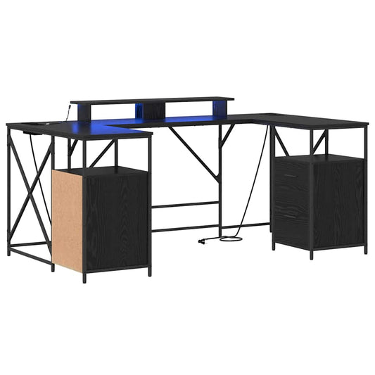 Schreibtisch Schwarze Eiche 182 x 101 x 87,5 cm Holzwerkstoff