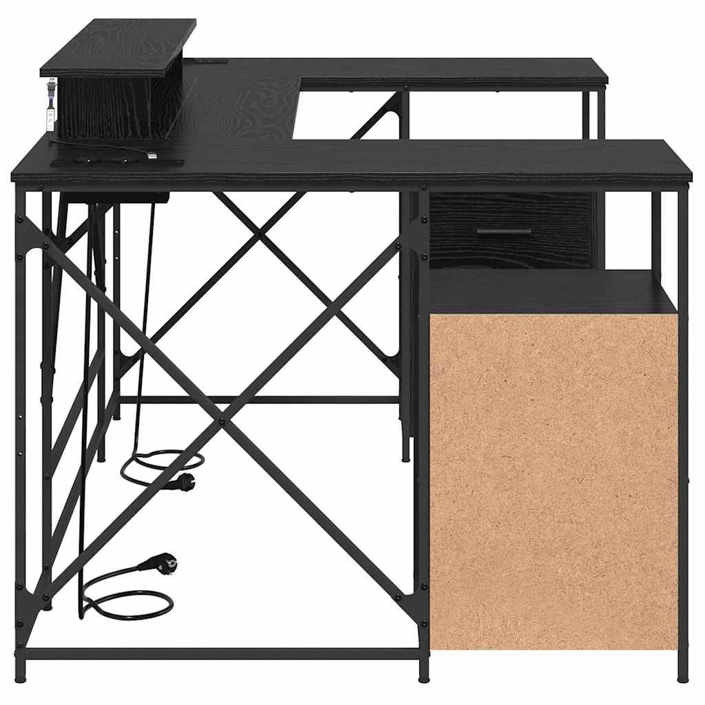 Schreibtisch Schwarze Eiche 182 x 101 x 87,5 cm Holzwerkstoff