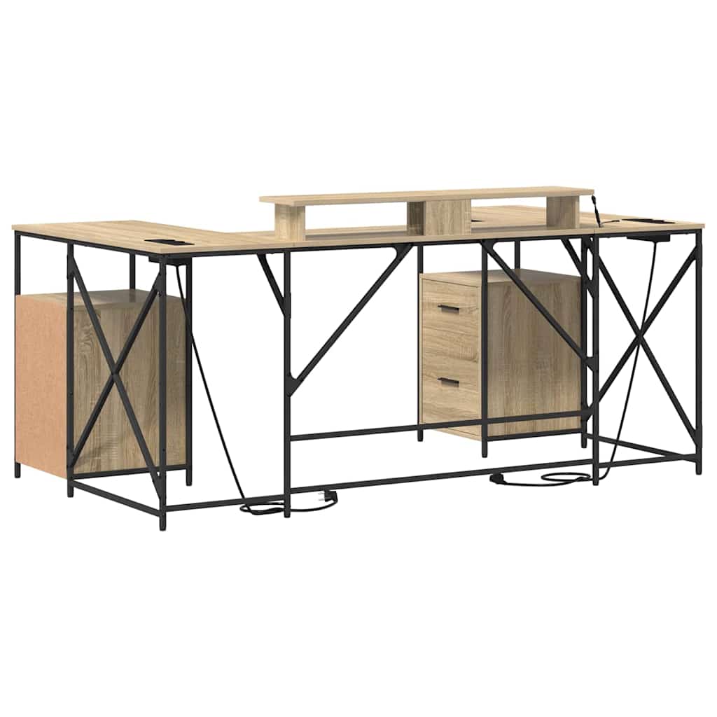 Schreibtisch Sonoma Eiche 182 x 101 x 87,5 cm Holzwerkstoff