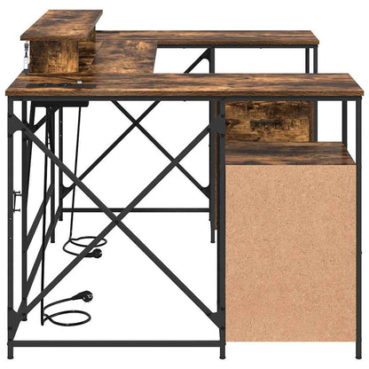 Schreibtisch Räuchereiche 182 x 101 x 87,5 cm Holzwerkstoff