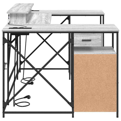 Schreibtisch Grau Sonoma 182 x 101 x 87,5 cm Holzwerkstoff