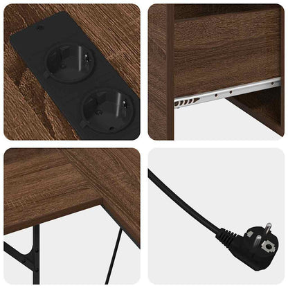 Schreibtisch Braune Eiche 182 x 101 x 87,5 cm Holzwerkstoff