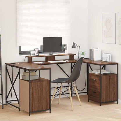 Schreibtisch Braun Eichen-Optik 182 x 101 x 87,5 cm