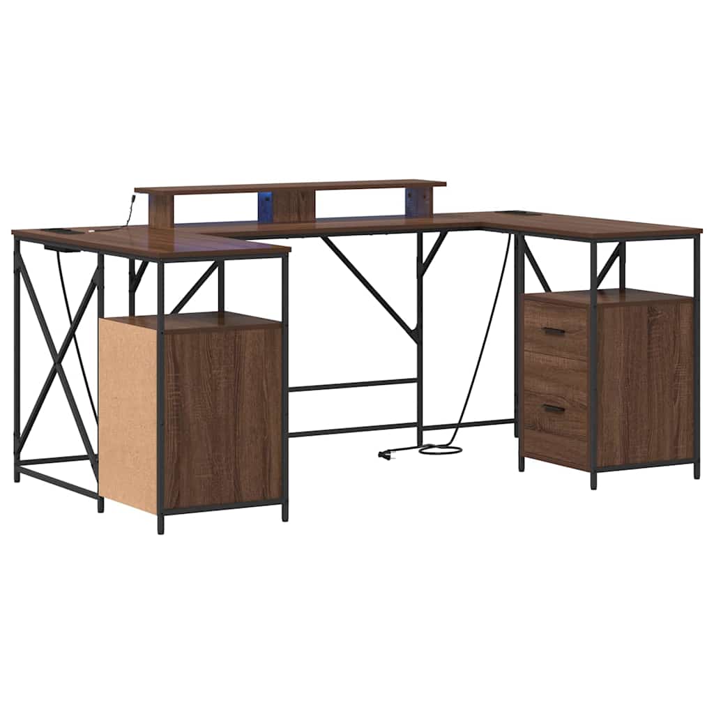 Schreibtisch Braune Eiche 182 x 101 x 87,5 cm Holzwerkstoff