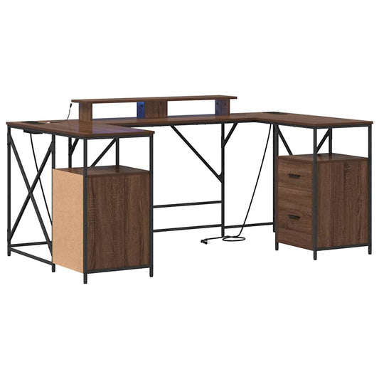 Schreibtisch Braun Eichen-Optik 182 x 101 x 87,5 cm