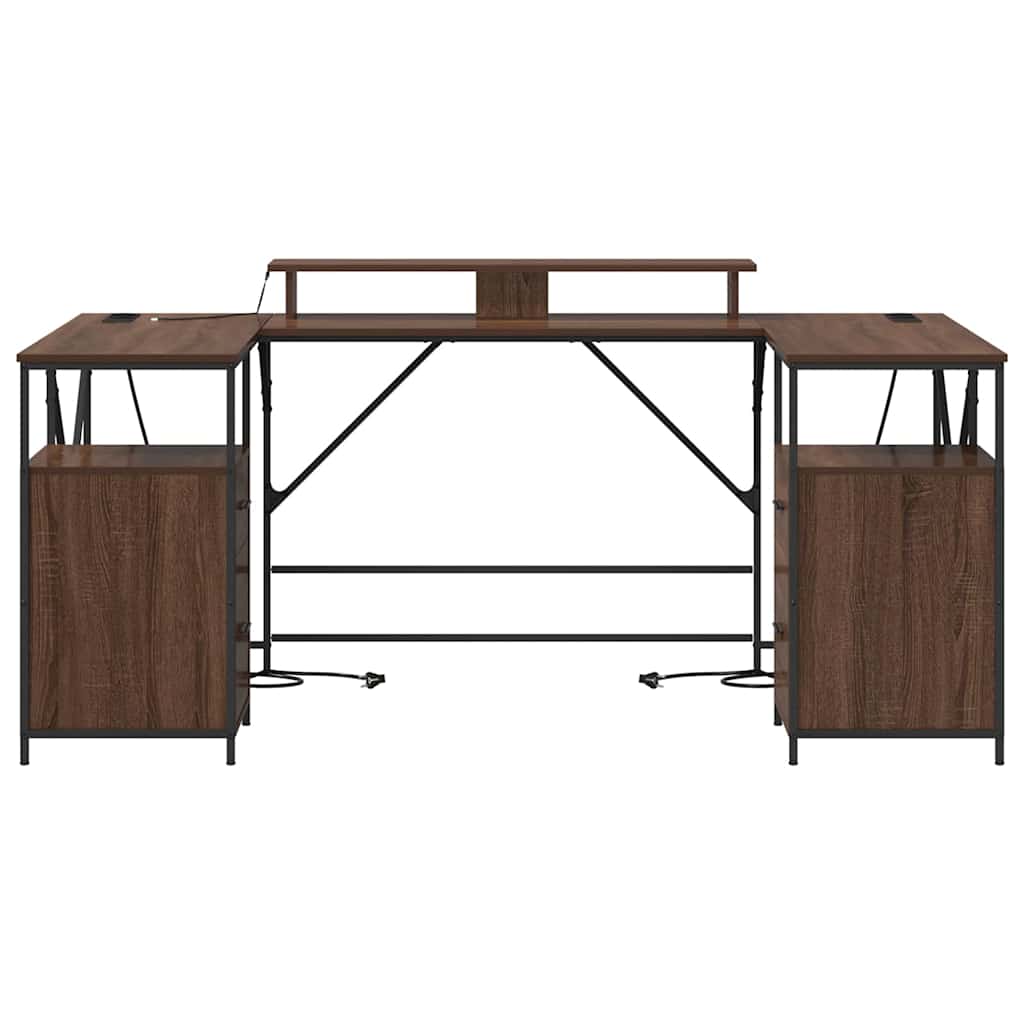 Schreibtisch Braune Eiche 182 x 101 x 87,5 cm Holzwerkstoff