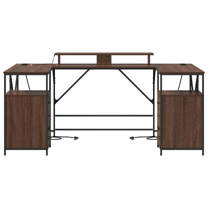 Schreibtisch Braune Eiche 182 x 101 x 87,5 cm Holzwerkstoff