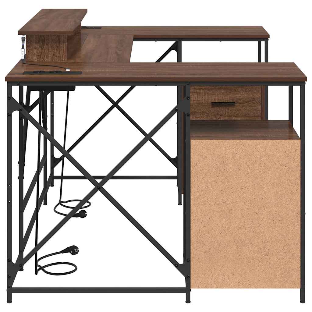 Schreibtisch Braune Eiche 182 x 101 x 87,5 cm Holzwerkstoff