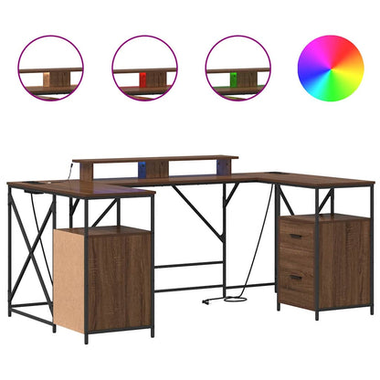 Schreibtisch Braun Eichen-Optik 182 x 101 x 87,5 cm