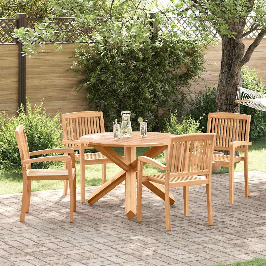 Garten Essgruppe 3 pcs Braun Massivholz Akazie