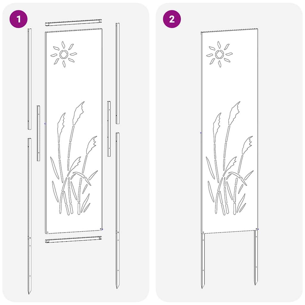 Garten Sichtschutz-Leinwand Silber 32 x 140 cm Verzinkter Stahl