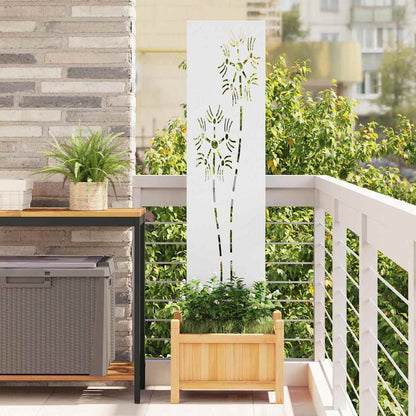Garten dekoratives Panel Weiß 32 x 140 cm Kaltgewalzter Stahl