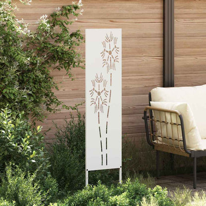 Garten dekoratives Panel Weiß 32 x 140 cm Kaltgewalzter Stahl