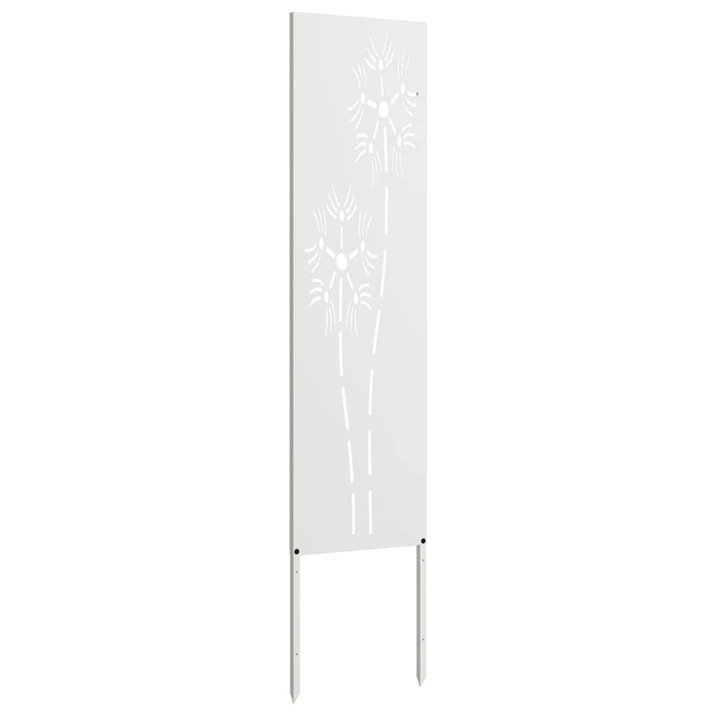 Garten dekoratives Panel Weiß 32 x 140 cm Kaltgewalzter Stahl
