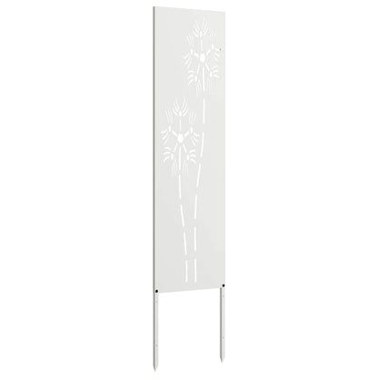 Garten dekoratives Panel Weiß 32 x 140 cm Kaltgewalzter Stahl