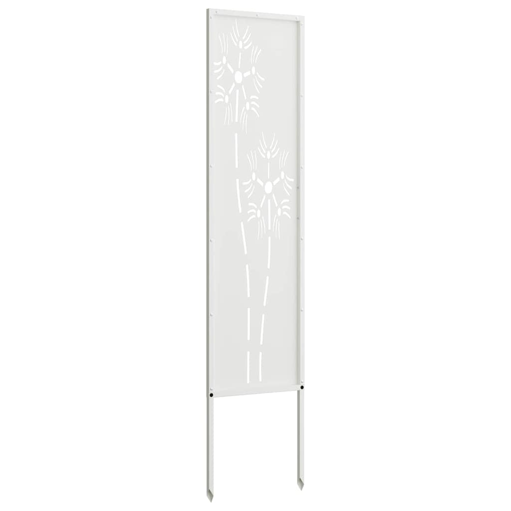 Garten dekoratives Panel Weiß 32 x 140 cm Kaltgewalzter Stahl