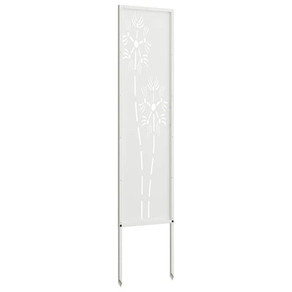 Garten dekoratives Panel Weiß 32 x 140 cm Kaltgewalzter Stahl