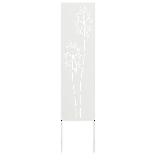 Garten dekoratives Panel Weiß 32 x 140 cm Kaltgewalzter Stahl