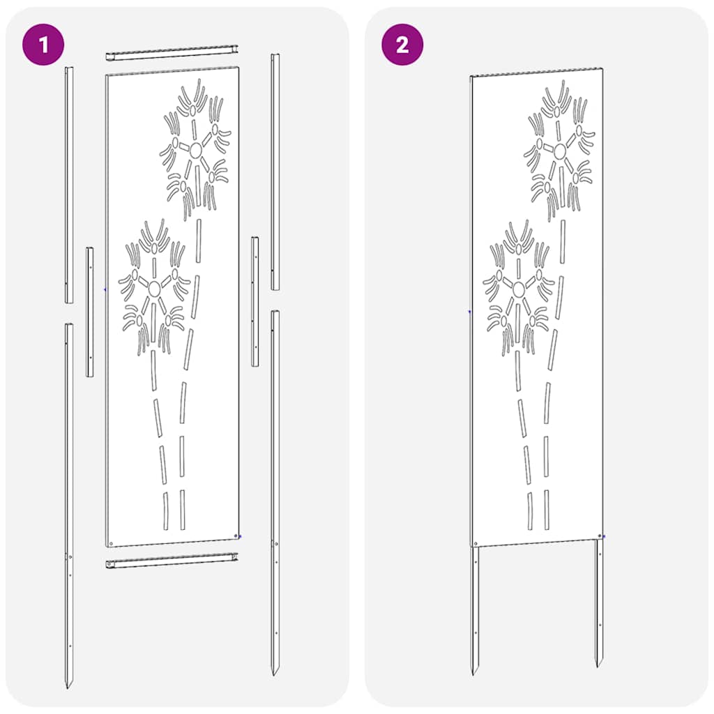 Garten Sichtschutz-Leinwand Silber 32 x 140 cm Verzinkter Stahl