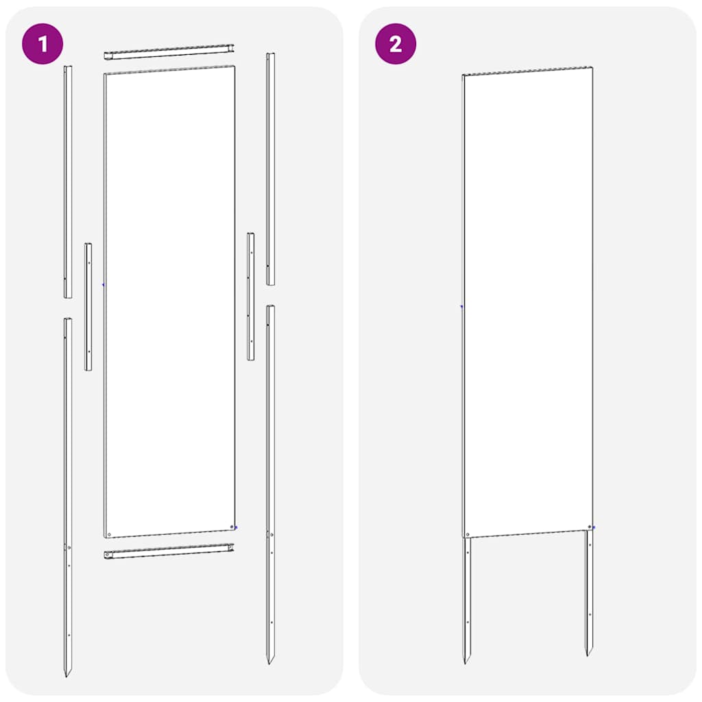 Garten dekoratives Panel Sonstiges Anthrazit 32 x 140 cm