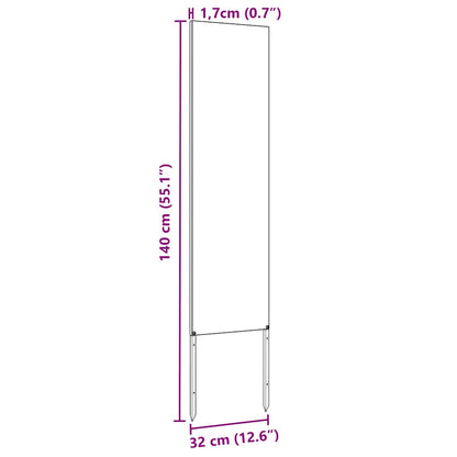Garten dekoratives Panel Sonstiges Anthrazit 32 x 140 cm