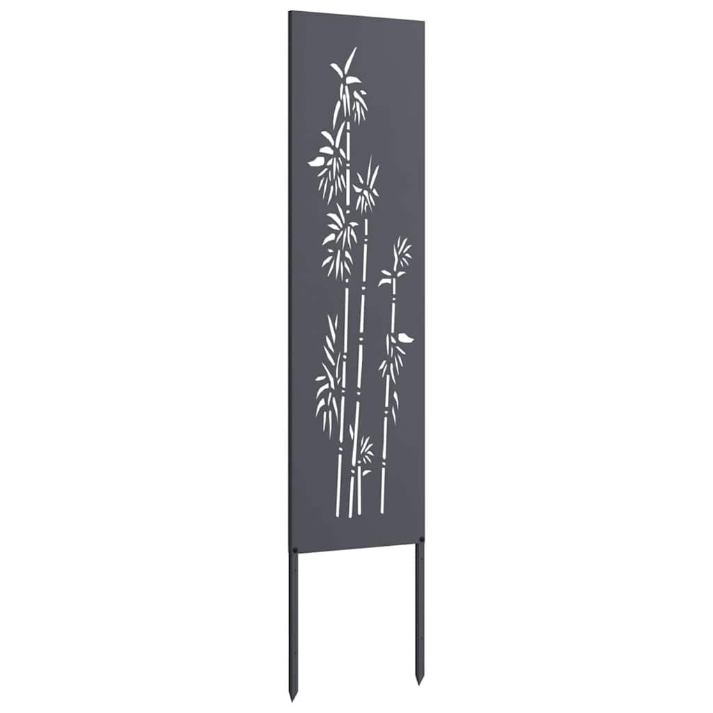 Garten Sichtschutz-Leinwand Floral Anthrazit 32 x 140 cm