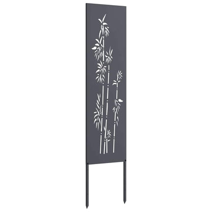 Garten Sichtschutz-Leinwand Floral Anthrazit 32 x 140 cm