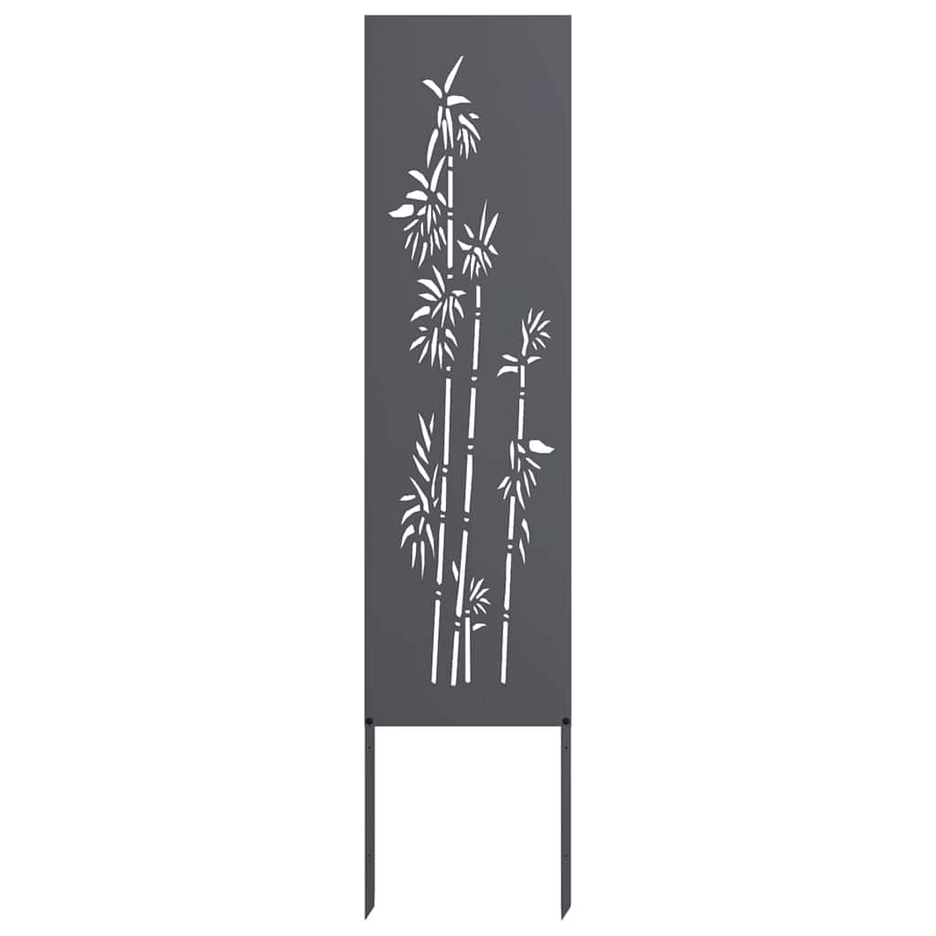 Garten Sichtschutz-Leinwand Floral Anthrazit 32 x 140 cm