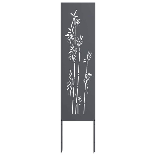 Garten Sichtschutz-Leinwand Floral Anthrazit 32 x 140 cm