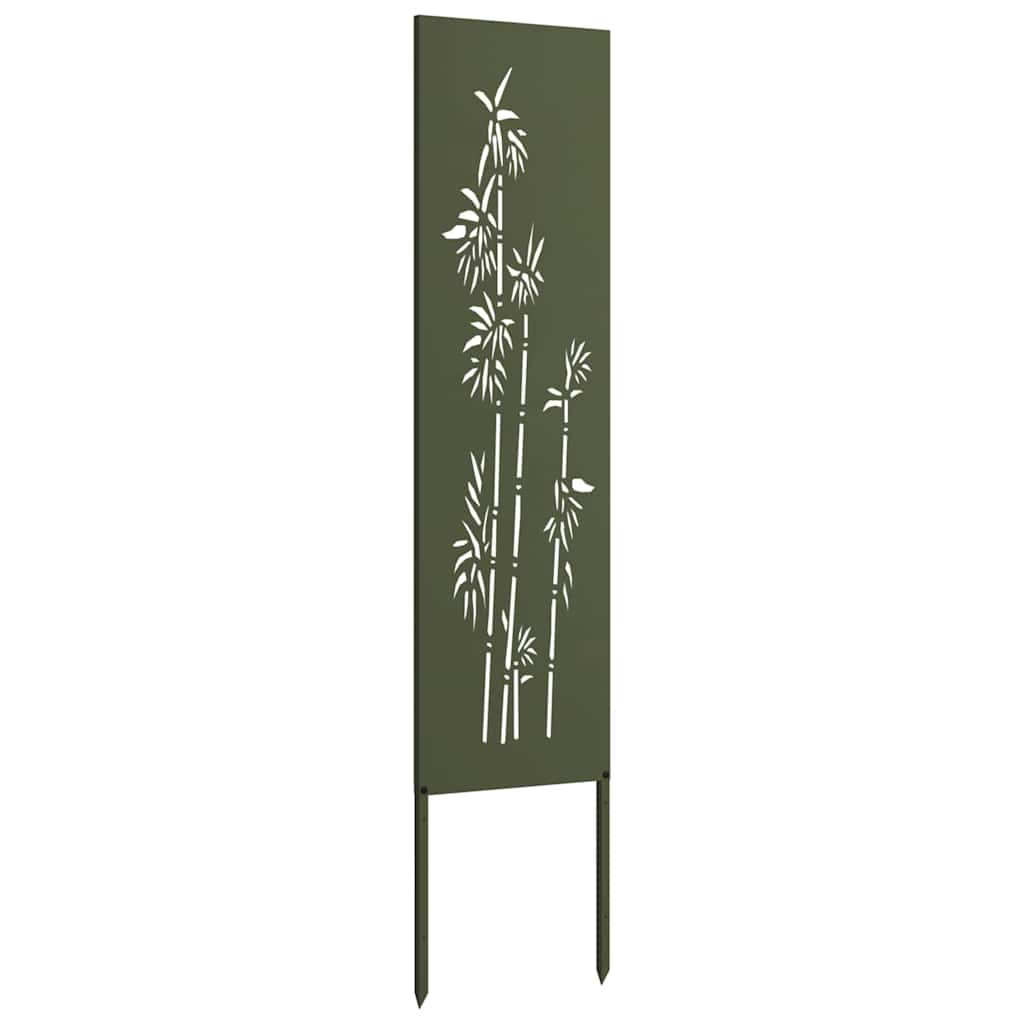 Garten Sichtschutz-Leinwand Floral Olivgrün 32 x 140 cm