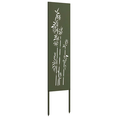 Garten Sichtschutz-Leinwand Floral Olivgrün 32 x 140 cm