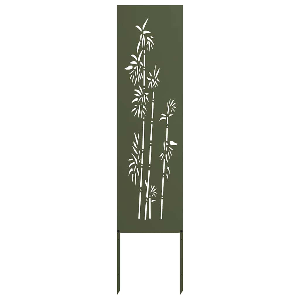 Garten Sichtschutz-Leinwand Floral Olivgrün 32 x 140 cm