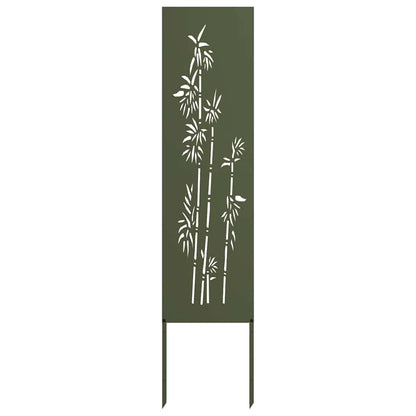 Garten Sichtschutz-Leinwand Floral Olivgrün 32 x 140 cm