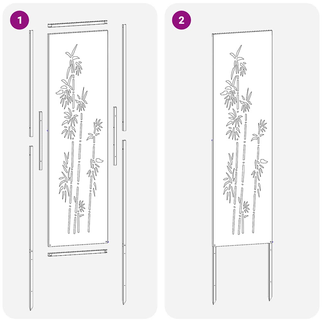 Garten Sichtschutz-Leinwand Silber 32 x 140 cm Verzinkter Stahl