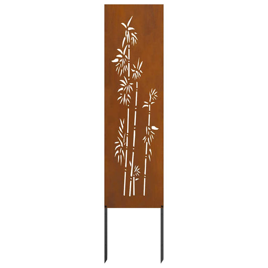 Garten Sichtschutz-Leinwand Rostig 32 x 140 cm Wetterfeststahl