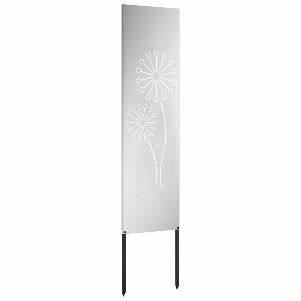 Garten Sichtschutz-Leinwand Silber 32 x 140 cm Verzinkter Stahl