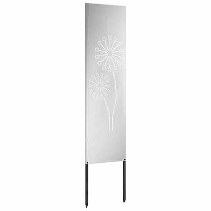Garten Sichtschutz-Leinwand Silber 32 x 140 cm Verzinkter Stahl