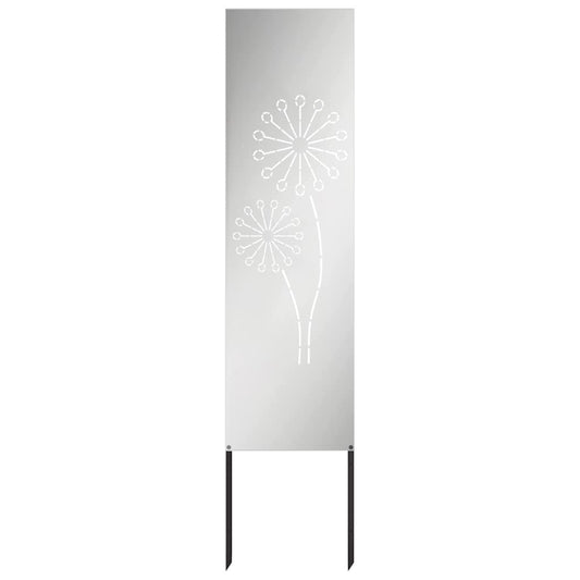 Garten Sichtschutz-Leinwand Silber 32 x 140 cm Verzinkter Stahl