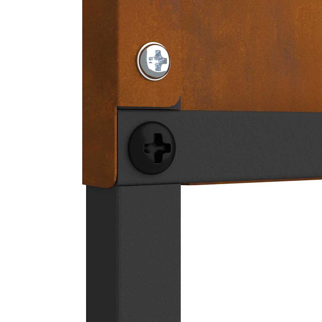 Garten Sichtschutz-Leinwand Rostig 32 x 140 cm Wetterfeststahl