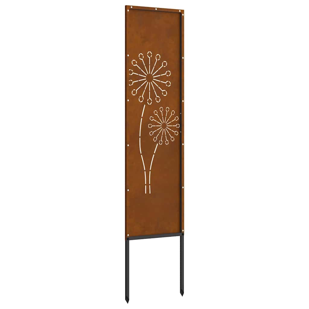 Garten Sichtschutz-Leinwand Rostig 32 x 140 cm Wetterfeststahl