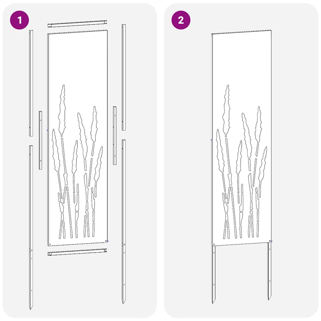Garten dekoratives Panel Sonstiges Schwarz 32 x 140 cm