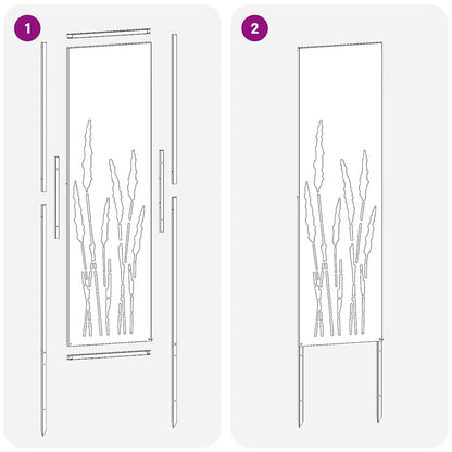 Garten dekoratives Panel Sonstiges Schwarz 32 x 140 cm